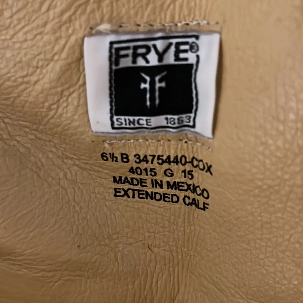 Frye Distressed Brown Riding Boots - Picture 2 of 3